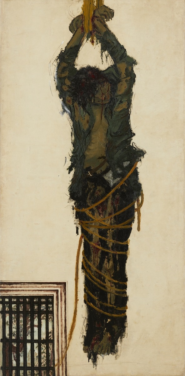 津田青楓《犠牲者》　1933年　油彩、キャンバス　東京国立近代美術館